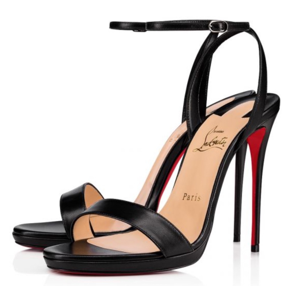 Christian Louboutin. Loubi Queen 120 mm Leather Sandal Women's Black 37
